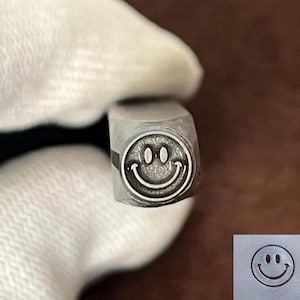 Smiley face Steel Punches Jewelry Metal, Leather Stamping Tools Bracelet DIY Craft Tool, Jewelry Making For Gift