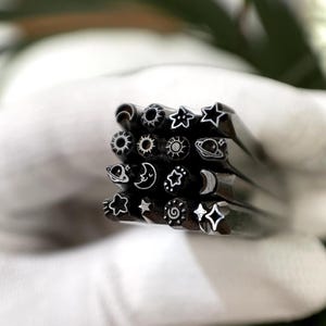 Sun/Moon/Star Steel Punches Jewelry Metal, Leather Stamping Tools Bracelet DIY Craft Tool, Jewelry Making For Gift