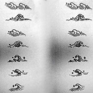 Mountains/river/water/wave Oriental Steel Punches Jewelry Metal, Leather Stamping Tools Bracelet DIY Craft Tool, Jewelry Making For Gift