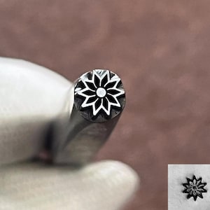 Starlight Flower Metal Stamp, Steel Punches Jewelry Metal, Leather Stamping Tools Bracelet DIY Craft Tool, Jewelry Making For Gift