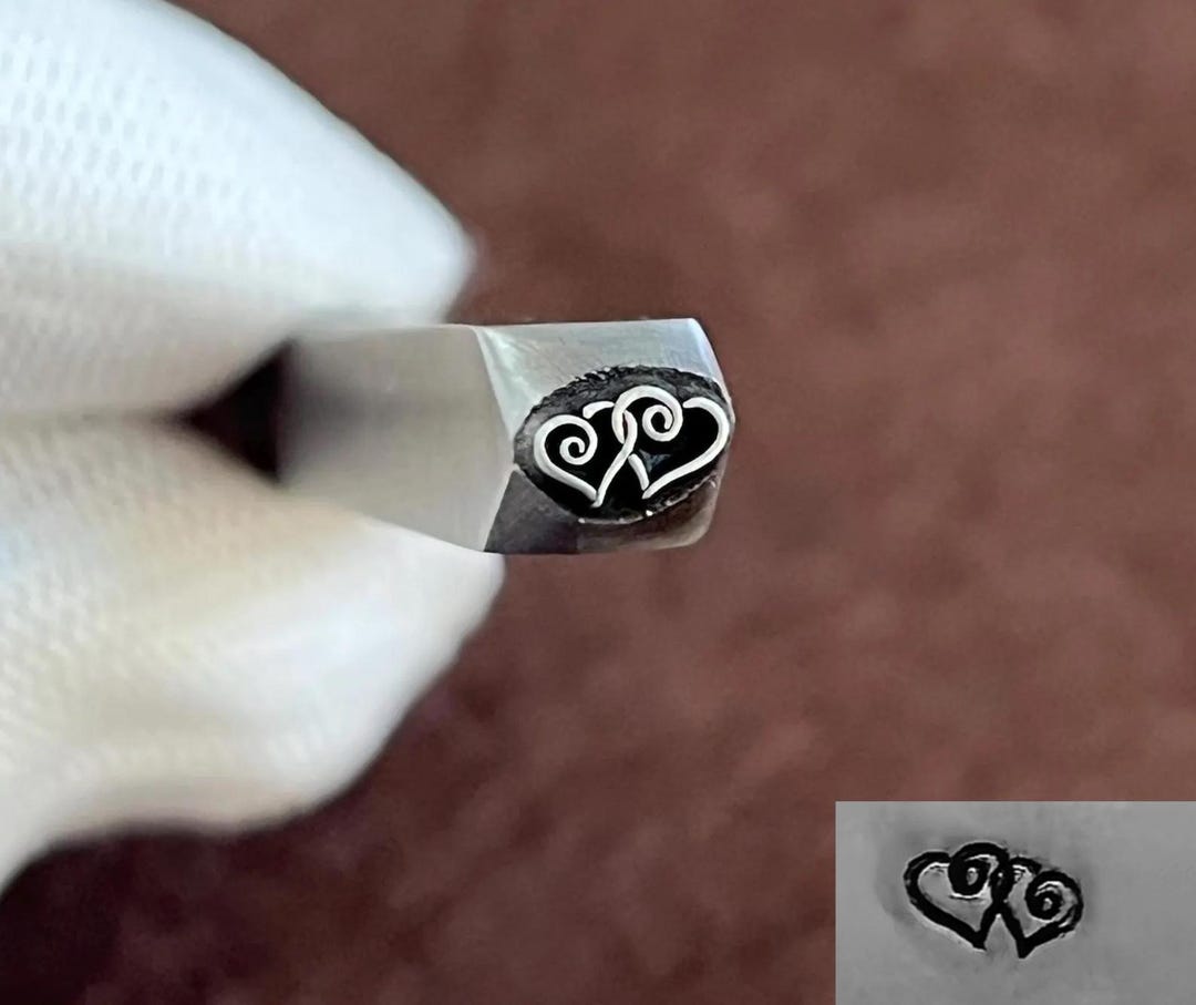 3mm Bracelet & Ring Embossing Heart-shaped Steel Punch Jewelry Metal ...