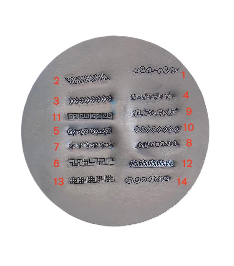 Boho Bohemian style Spiral Steel Punches Jewelry Metal, Leather Stamping Tools Bracelet DIY Craft Tool, Jewelry Making For Gift image 11