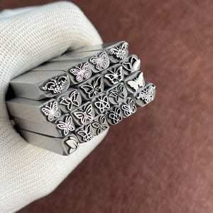 Butterfly Flower Steel Stamping Jewelry Metal,Leather Stamping Tool Bracelet DIY Crafts Tools,Jewelry Making Gifts