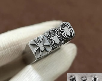 Punzoni in acciaio a ragno per gioielli in metallo, strumenti per timbrare la pelle, strumento per il fai da te, creazione di gioielli come regalo