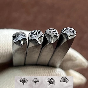 Foliage style,Ginkgo Leaf Metal Stamp, Steel Punches Jewelry Metal, Leather Stamping Tools Bracelet DIY Craft Tool, Jewelry Making For Gift