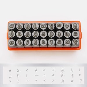27 Pcs 3mm  English characters Set Jewelry Metal, Leather Stamping Tool Bracelet DIY Craft Tool, Jewelry Making