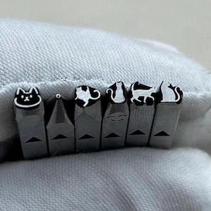 Lovely cat Steel Punches Jewelry Metal, Leather Stamping Tools Bracelet DIY Craft Tool, Jewelry Making For Gift