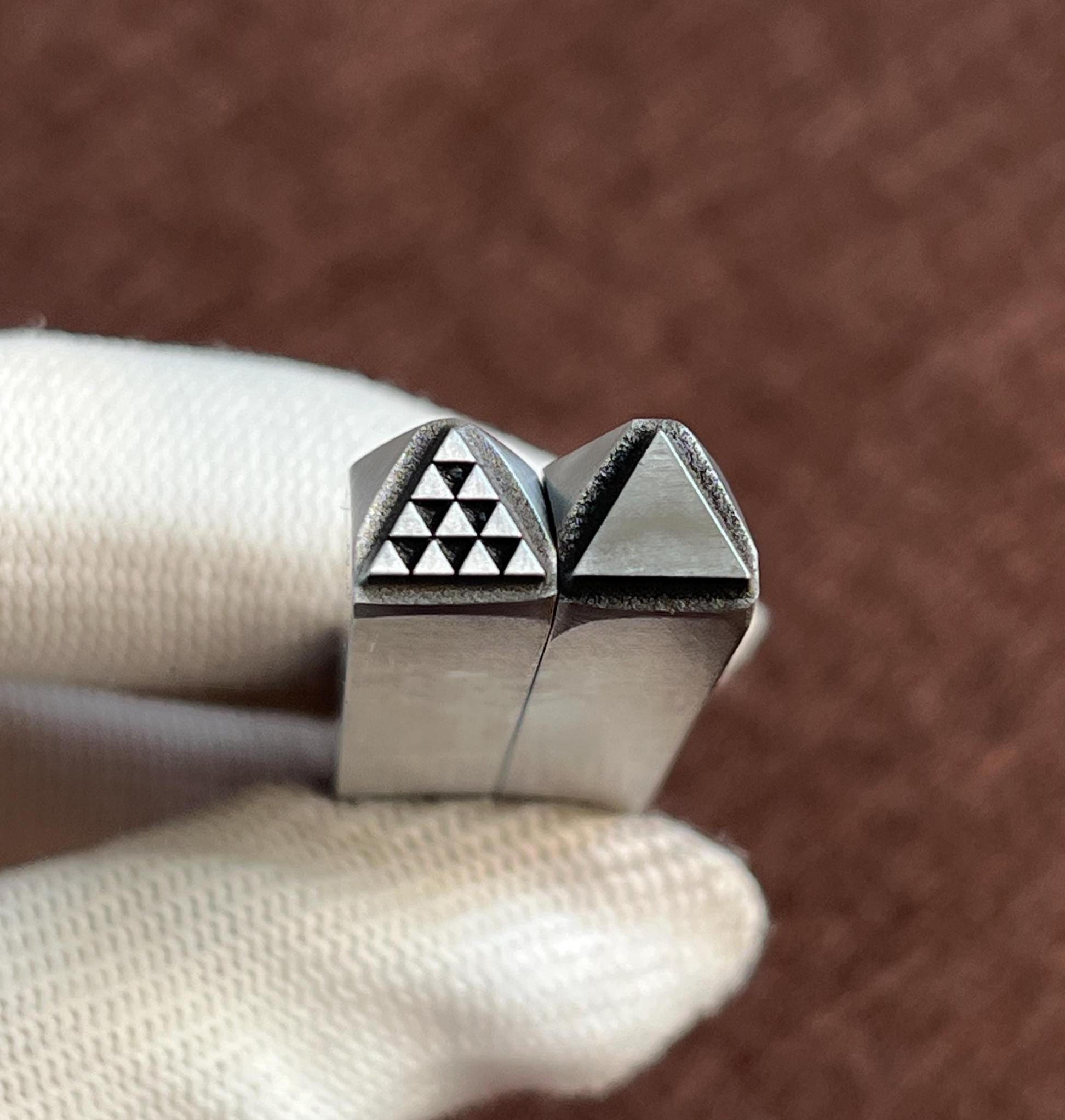 Triangular Shape Punch Triangular Geometric Steel Stamp , Steel Punches Jewelry Metal, Leather ...