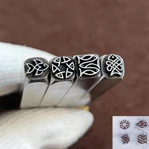Fish Metal Stamp,Steel Punches Jewelry Metal, Leather Stamping Tools Bracelet DIY Craft Tool, Jewelry Making For Gift