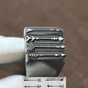 Arrow/feather/texture Indian style Steel Punches Jewelry Metal, Leather Stamping Tools Bracelet DIY Craft Tool, Jewelry Making For Gift