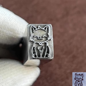 Lovely Cat Cartoon Steel Punches Jewelry Metal, Leather Stamping Tools Bracelet DIY Craft Tool, Jewelry Making For Gift