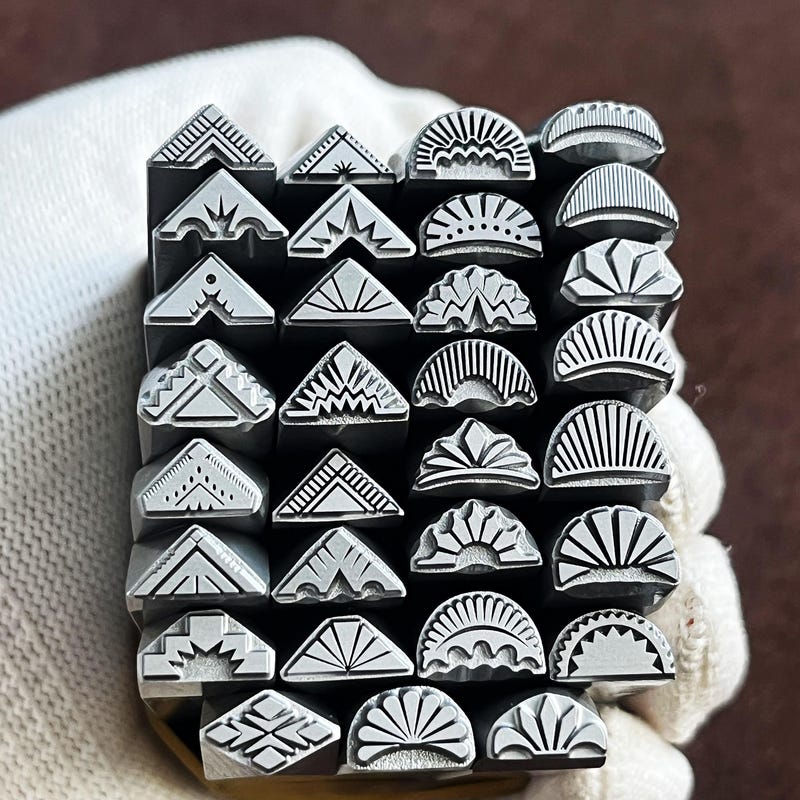 Leather Stamp Triangles - Etsy