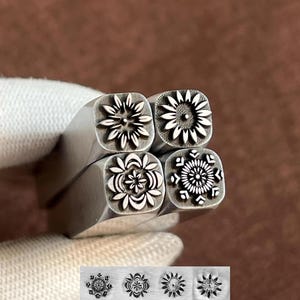 花のスチールパンチジュエリーメタル、レザースタンピングツールブレスレットDIYクラフトツール、GIF用ジュエリーメイキング