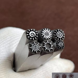 Sunflower/sun/Lion flowers floral Steel Punches Jewelry Metal, Leather Stamping Tools Bracelet DIY Craft Tool,Jewelry Making For Gift