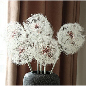 Big Real Touch Faux Artificial flowers silk flowers Dandelion flowers Bouquet Filler Home Decor Centerpiece Wedding Bouquets