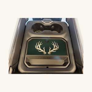 Whitetail Antler Ram 1500 Console Organizer Tray, Verborgen Opbergruimte, 2019-2026 (Insteekmontage)