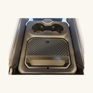 Ram 1500 Center Console Organizer Tray, Carbon Fiber Look Lid, Hidden Storage (2019-2026)