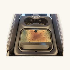 Ram 1500 Center Console Organizer, Topographic Map Lid, Hidden Storage (2019-2026)
