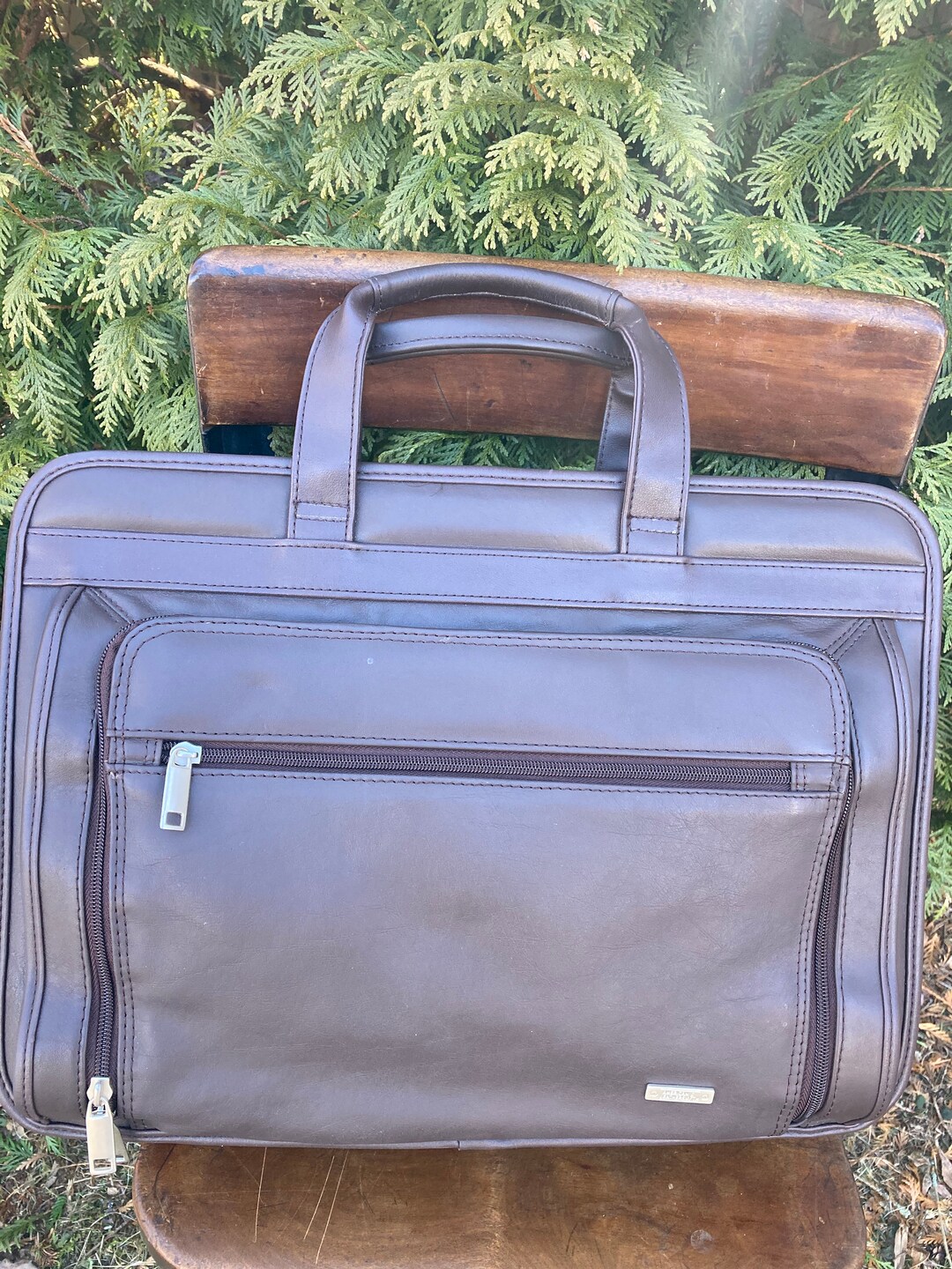 American Leathersmith Laptop Briefcase Etsy