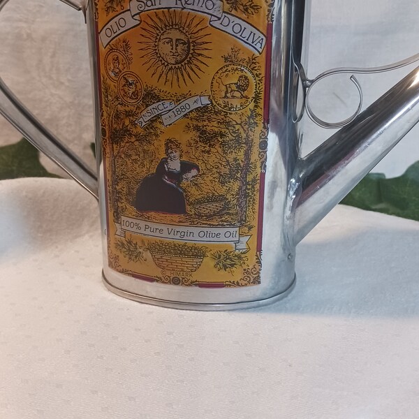 Vintage 1985 Olio San Remo D'Oliva Olive Oil Can