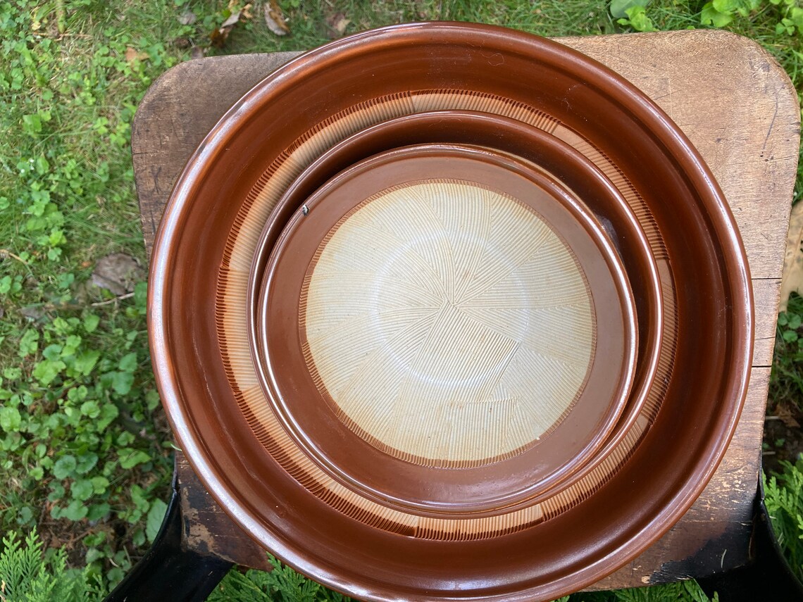 Set of Three Japanese Grinding Bowls Etsy