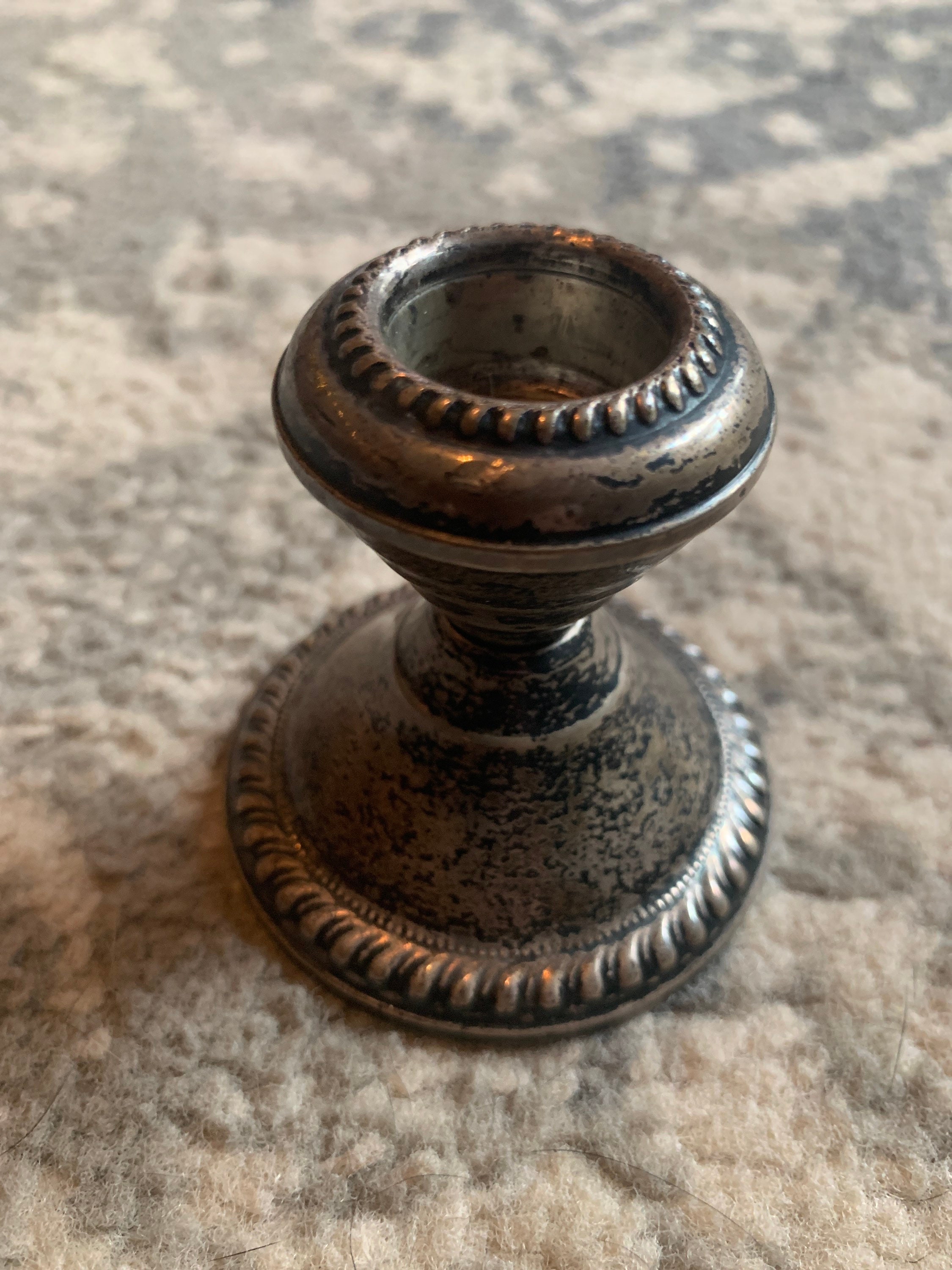 Antique sterling silver candle holder Etsy