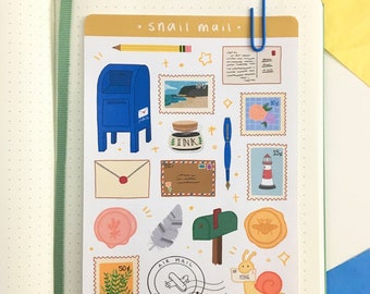 Snail Mail Stickers | Stickers | Sticker Sheet | Planner Stickers | Bullet Journal Stickers| Bujo