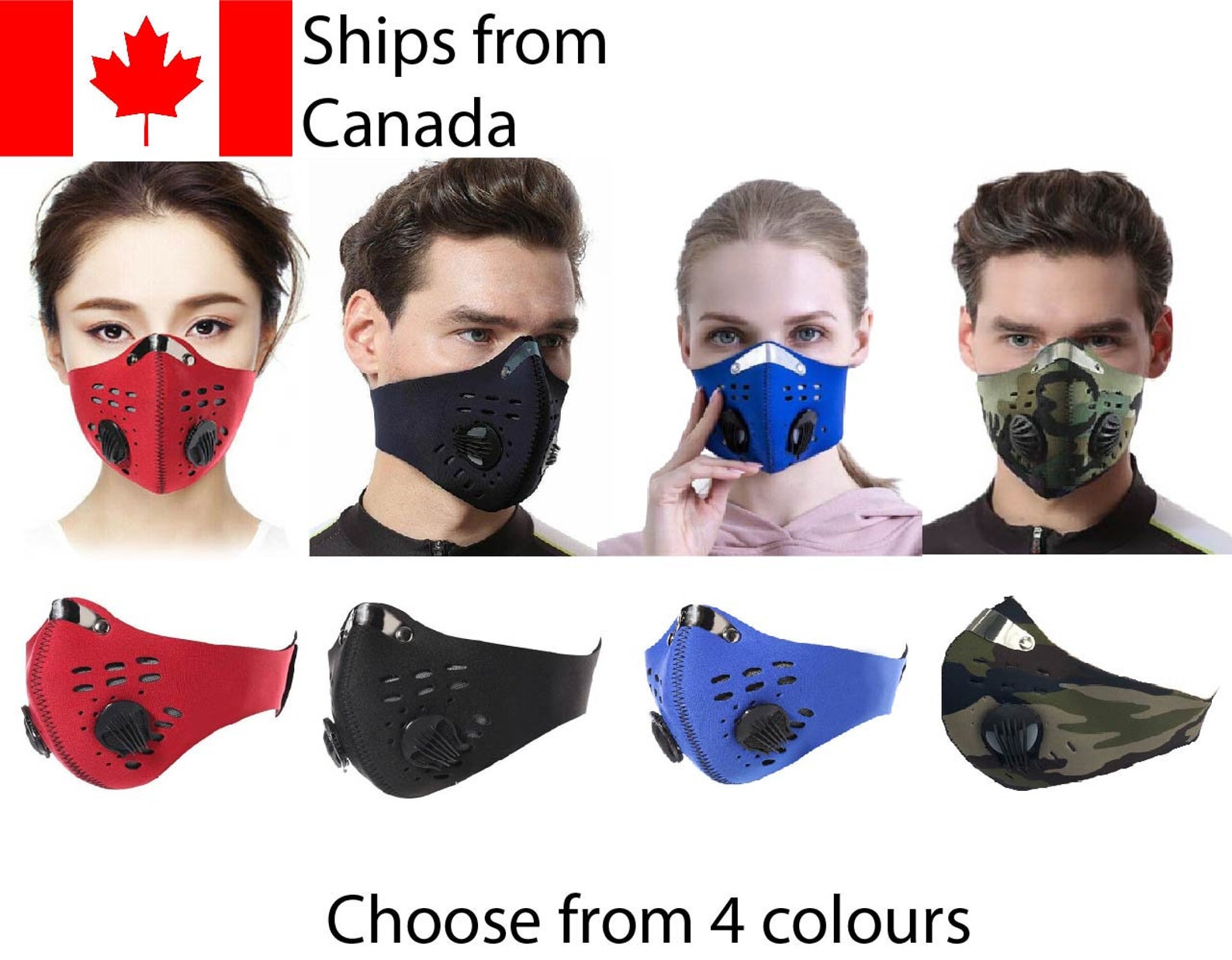AntiFog WaterResistant Insulated Face mask with filter Etsy