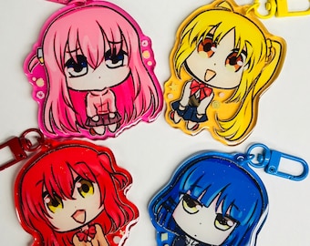 Llaveros de anime Lonely Rocker - dije acrílico epoxi de doble cara