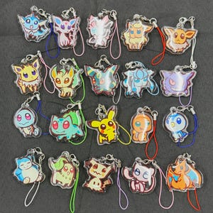 Poké Charms VOL 1. - epoxy glitter charms! Acrylic Charm Accessory