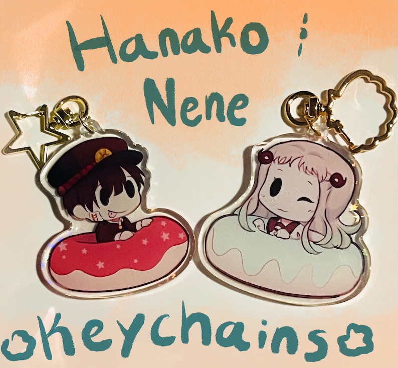 Tbhk Keychains Toilet-bound Hanako-kun Glitter Epoxy Keychain -acrylic Charm Accessory ...