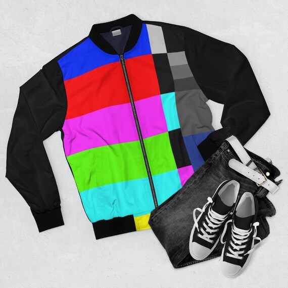 TV Color Bars Men's Bomber Jacket - Etsy