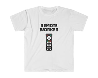 リモートワーカー ユニセックス ソフトスタイル Tシャツ