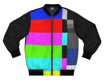 TV Color Bars Men's Bomber Jacket