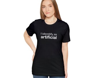 Me identifico como camiseta de manga corta artificial unisex Jersey