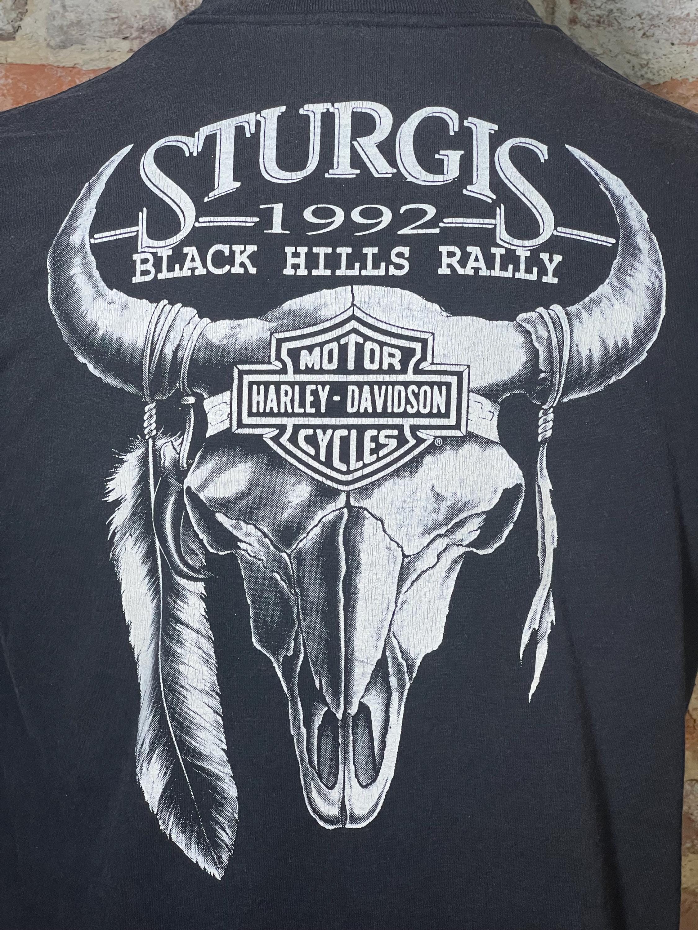 1991/92 3D EMBLEM Harley Davidson Sturgis Black Hills Rally Single 