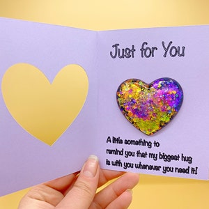 Heart Pocket Hug, Resin Keepsake, Gift for Friend, Gift for her, Thinking of You Gift, Pocket Hug Token, Mothers Day Gift, Positivity Gift