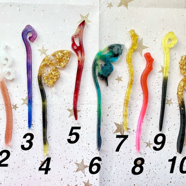 Resin Hair Pins, Handmade Hair Sticks, Hair Accessories