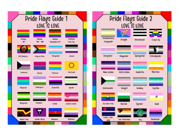 Love Pride Guide, LGBTQ Regenbogen Flaggen, sofortiger digitaler Download,  Digitaldruck, Stolz Geschenk für sie, Geschenke für ihn, Wanddekor - .de