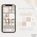 Nude iOS App Icon Pack | 300 Unique Icons in 3 Colors Each + 20 Widget Photos + 6 Wallpapers | Neutral Beige Cream Covers iPhone Icon Set 