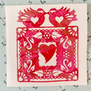 Mexican Die Cut Wedding Engagement Love Card