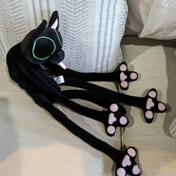 Floppy Black Cat Plush Etsy