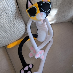 Calico Floppy Noodle Cat Plush