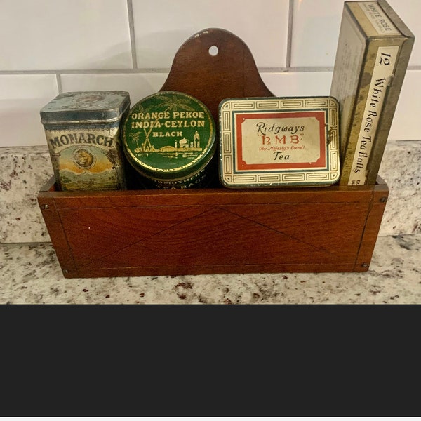 Vintage-Ridgeways Tea Tin-For Display-Rustic Decor-Farmhouse Decor-Tea Room Decor-Tea Party Decor-Tea Barista-England-Her Majesty’s Blend