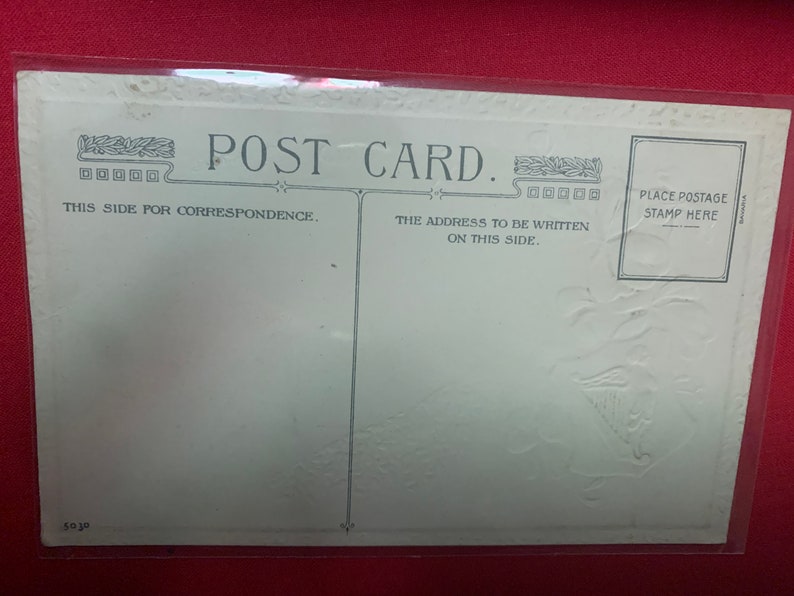 Co Patrick/'s Day Red Bay Patrick/'s Day Post Card Erin Go Bragh Post Card 1920/'s Antique St Golden Harp St Antrim Never Used