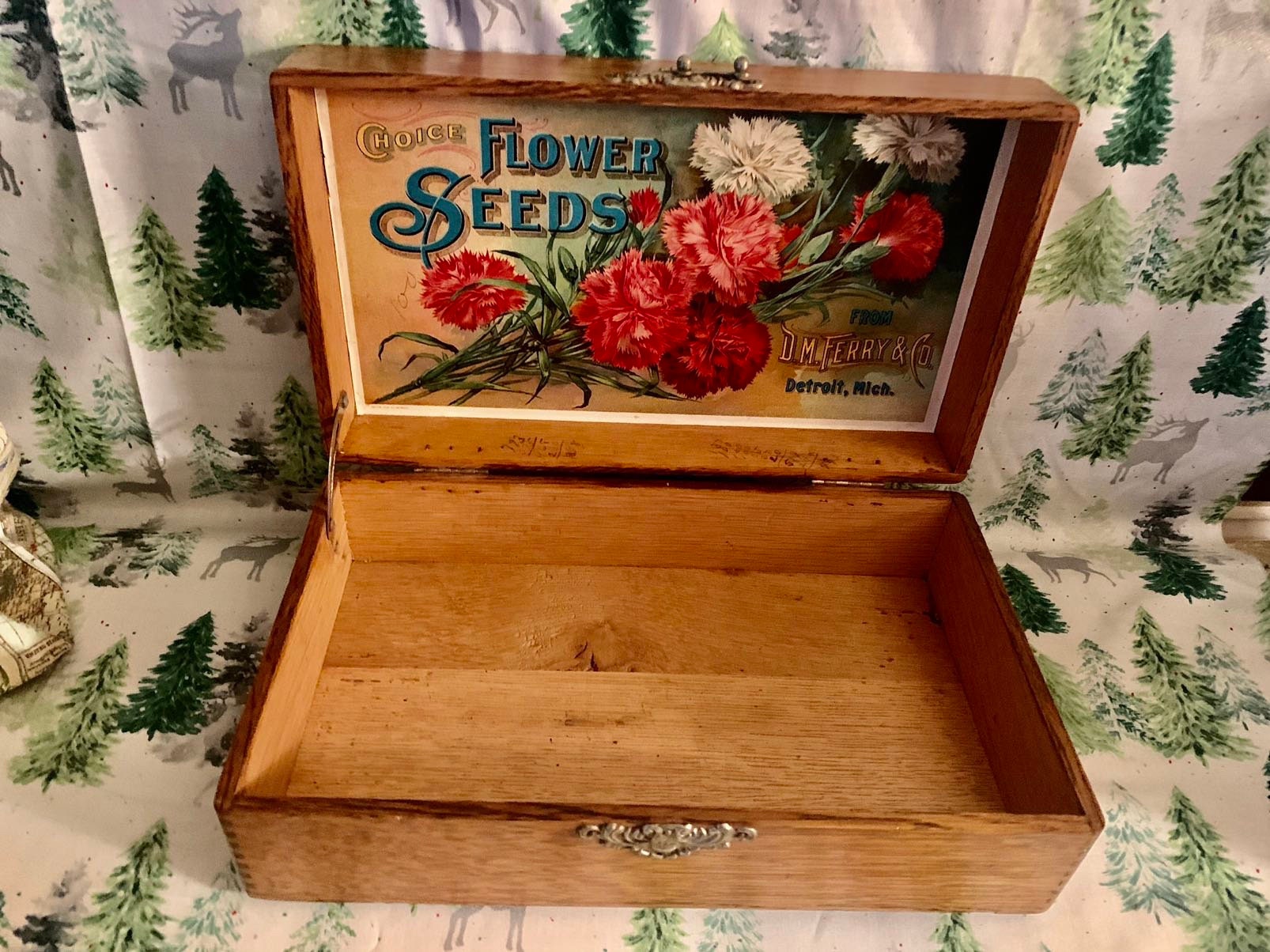 Choice FLOWER SEEDS, Old Vintage SEED BOX, D.M Ferry, Detroit – TheBoxSF