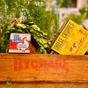 Vintage Wood Cheese Crate-General Store Display Cheese Crate-Collectible-Cloverbloom Pimento Cheese Box-5 LB Sz-Farmhouse
