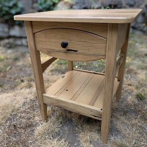 Limited: Rustic reclaimed white oak side table