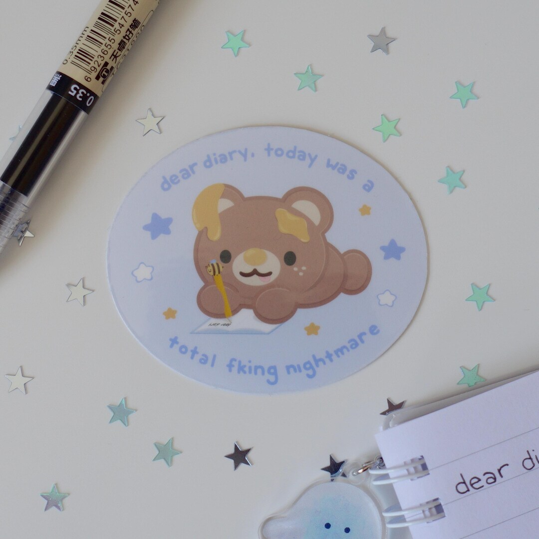 Dear Diary Sticker | Funny Sticker | Laptop and Water Bottle Sticker ...