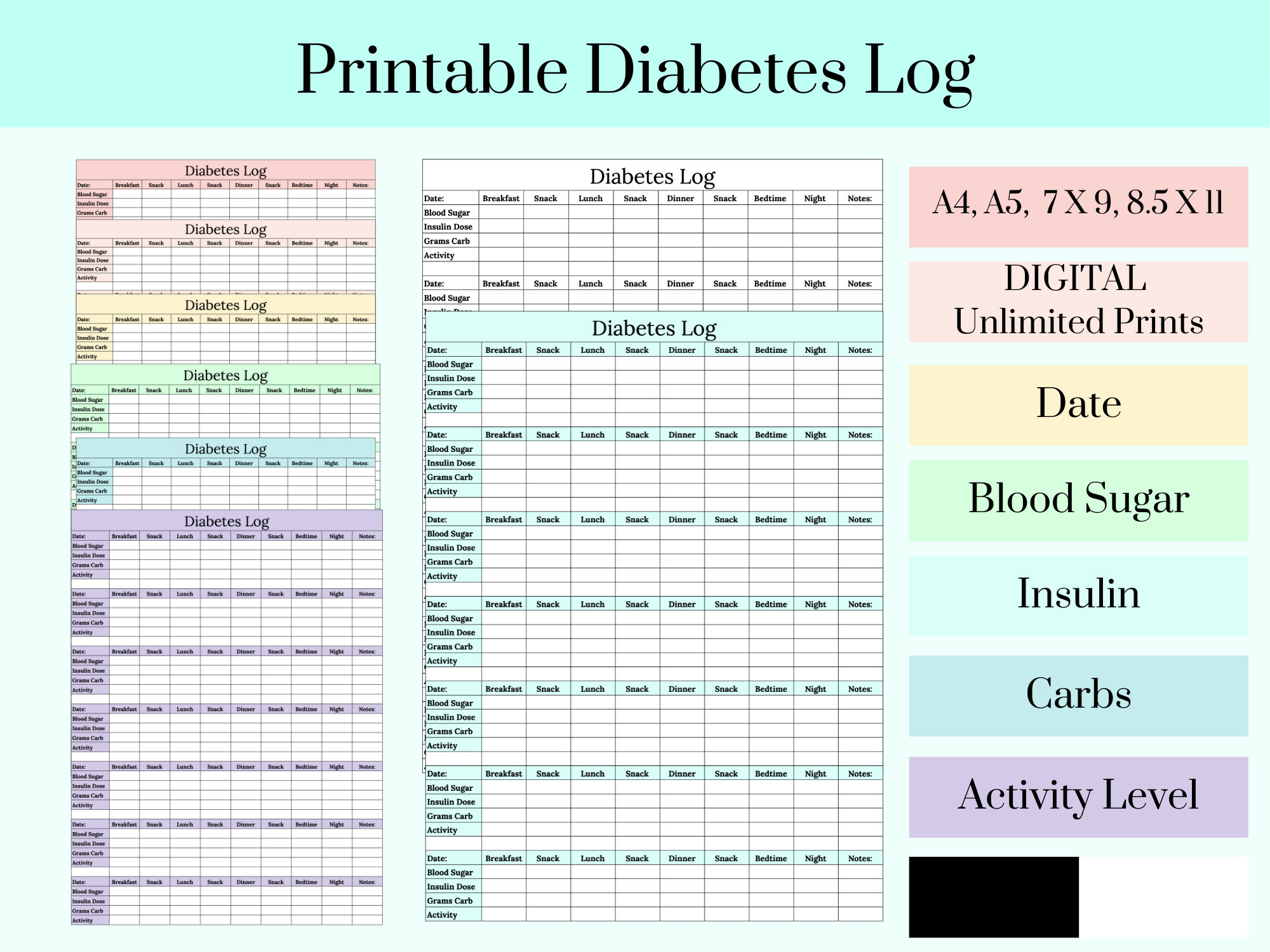 Printable Diabetes Log Book Printable Diabetes Log Book